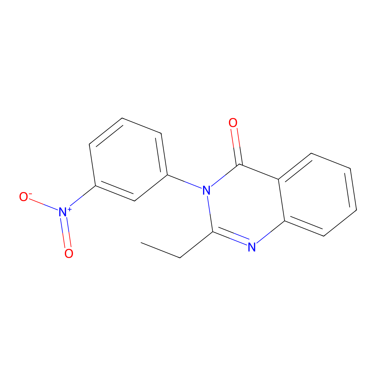 2-Ethyl-3-(3-nitrophenyl)quinazolin-4-one molecular structure, CAS 352659-99-5