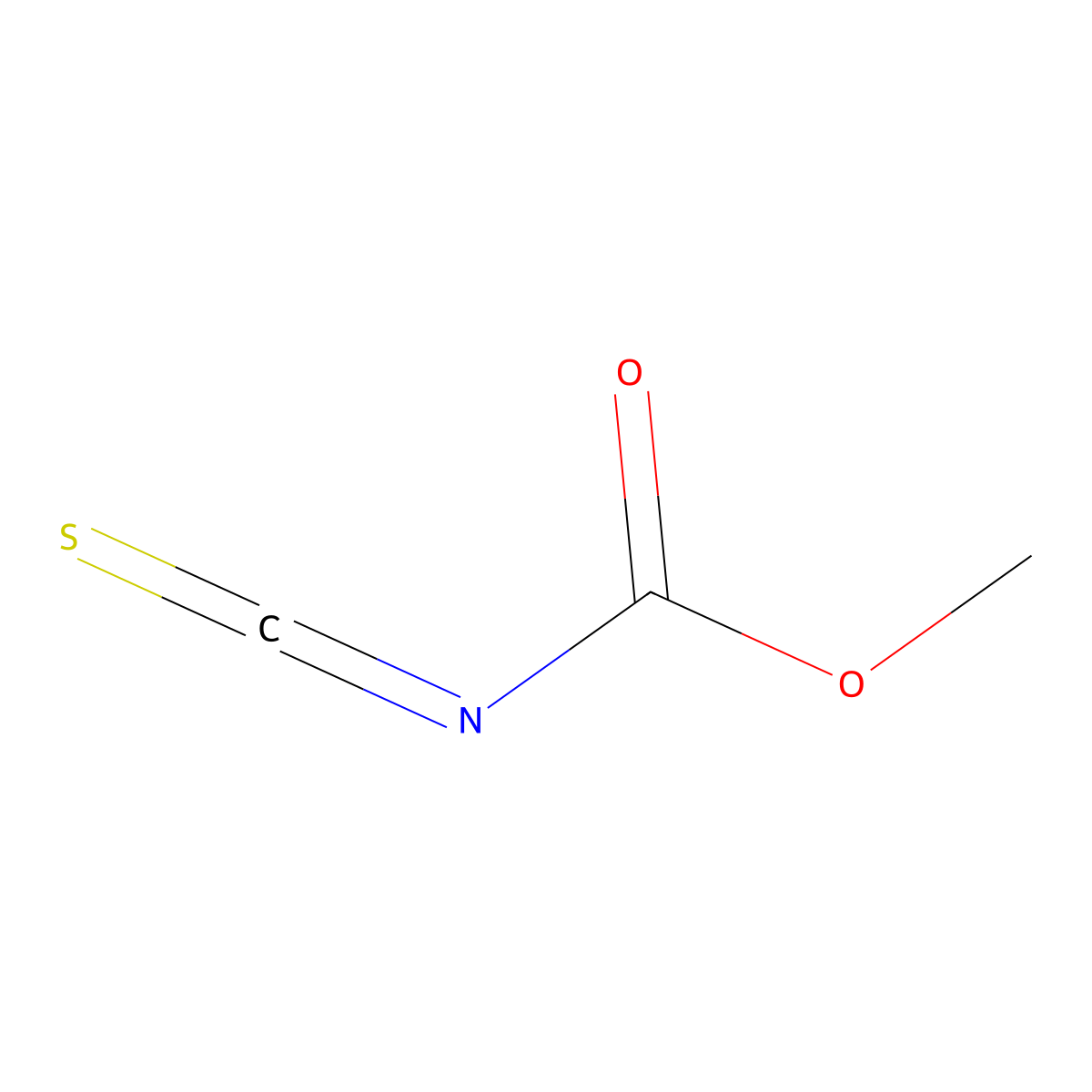 Methoxycarbonyl isothiocyanate molecular structure, CAS 35266-49-0