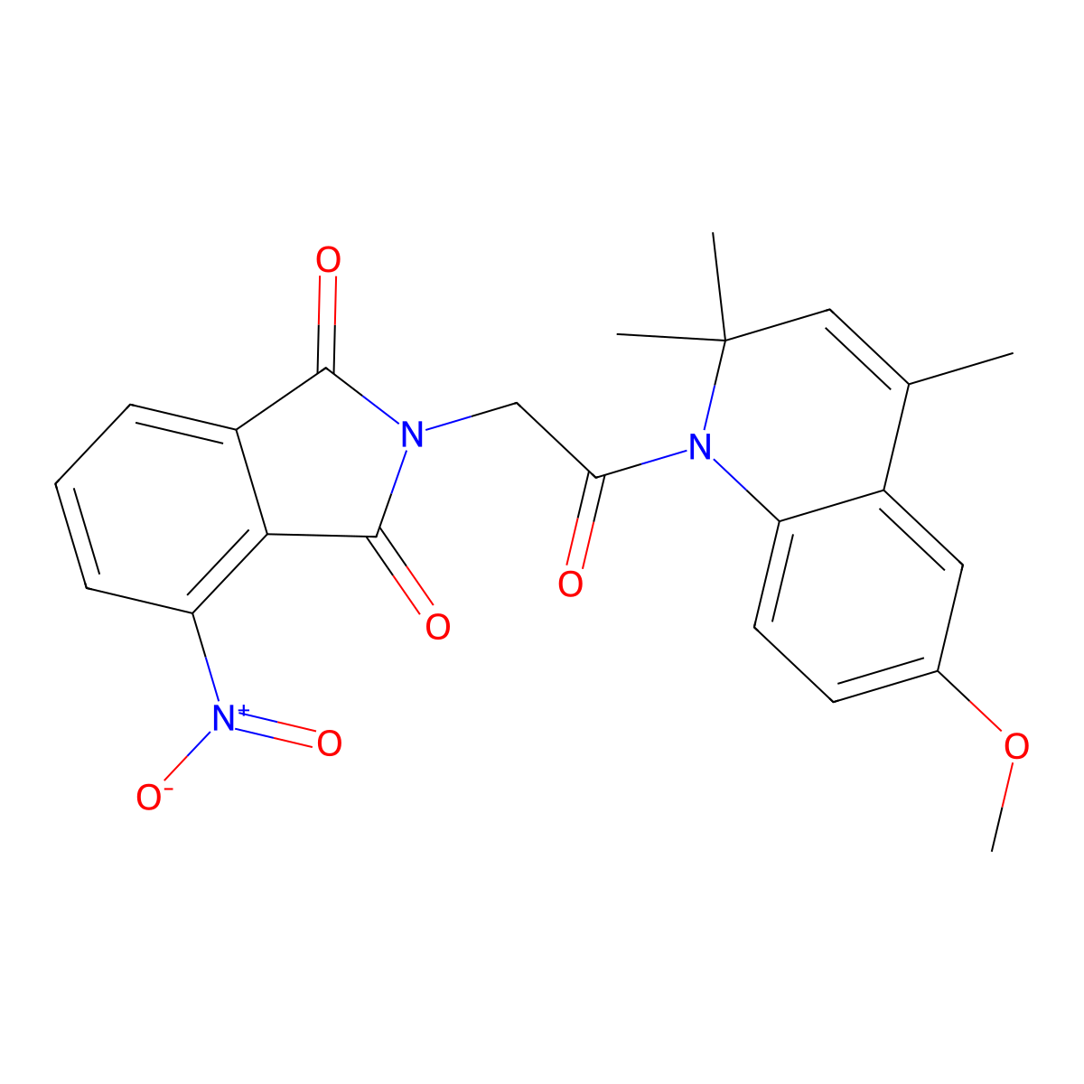 2-[2-(6-Methoxy-2,2,4-trimethylquinolin-1-yl)-2-oxoethyl]-4-nitroisoindole-1,3-dione molecular structure, CAS 352660-31-2