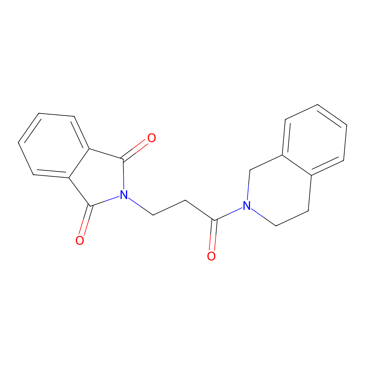 2-[3-(3,4-dihydro-1H-isoquinolin-2-yl)-3-oxopropyl]isoindole-1,3-dione molecular structure, CAS 352660-32-3