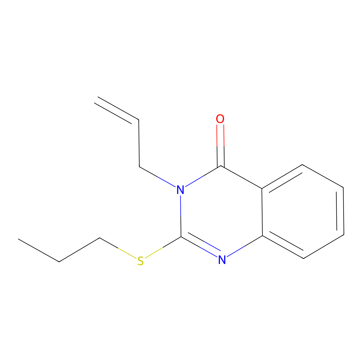 3-allyl-2-(propylsulfanyl)-4(3H)-quinazolinone molecular structure, CAS 352661-04-2