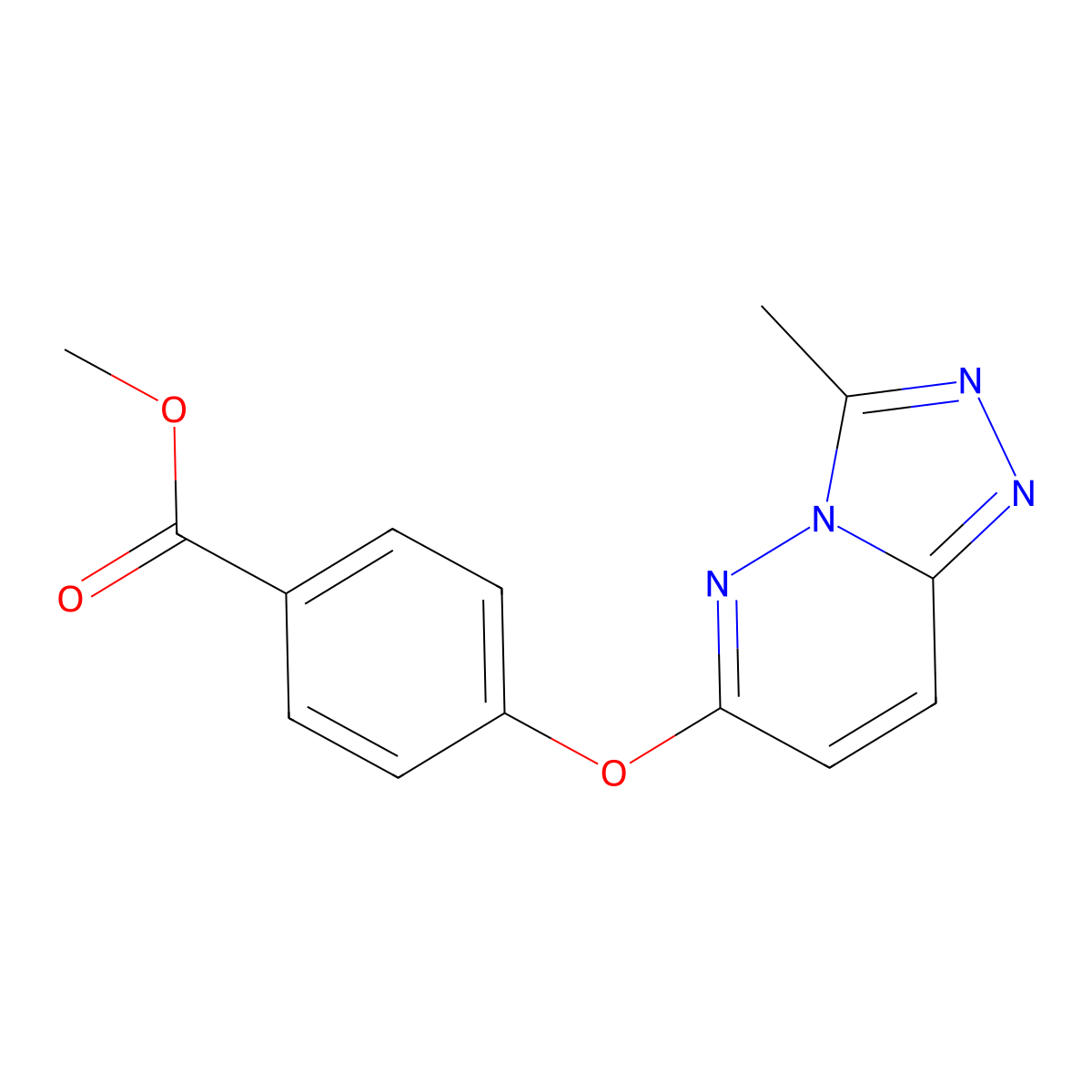 Methyl 4-({3-methyl-[1,2,4]triazolo[4,3-B]pyridazin-6-YL}oxy)benzoate molecular structure, CAS 352661-22-4