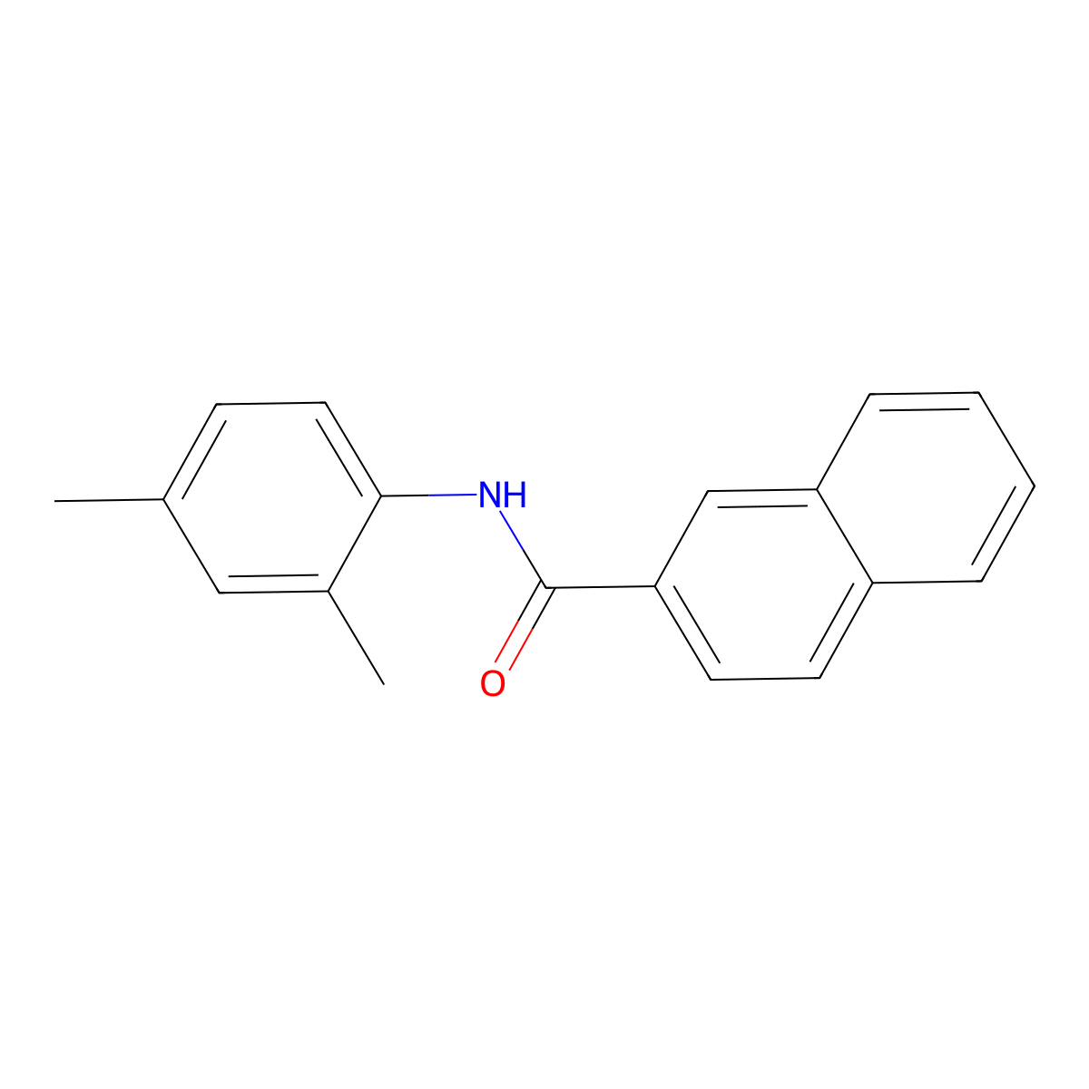 N-(2,4-dimethylphenyl)naphthalene-2-carboxamide molecular structure, CAS 352664-39-2