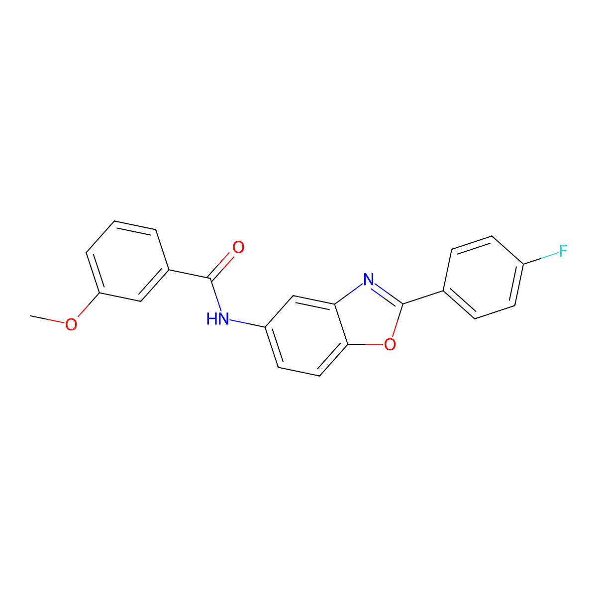 N-[2-(4-fluorophenyl)-1,3-benzoxazol-5-yl]-3-methoxybenzamide molecular structure, CAS 352665-71-5