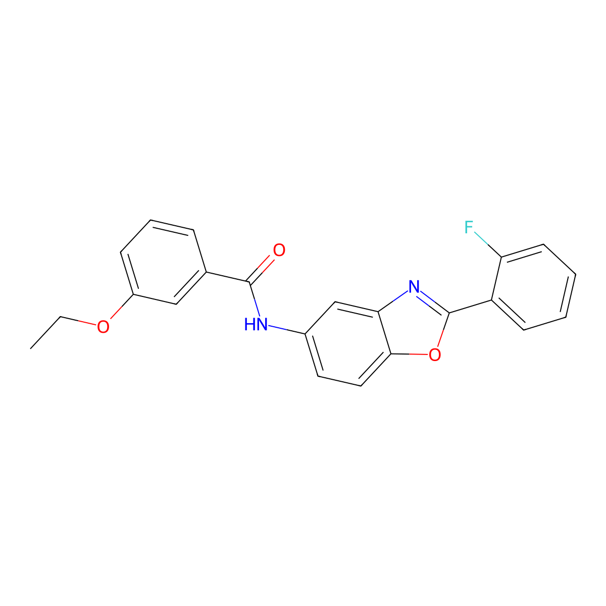 3-ethoxy-N-[2-(2-fluorophenyl)-1,3-benzoxazol-5-yl]benzamide molecular structure, CAS 352666-18-3