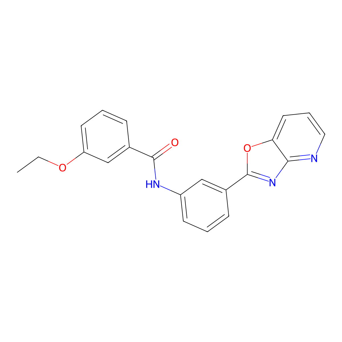 3-ethoxy-N-(3-[1,3]oxazolo[4,5-b]pyridin-2-ylphenyl)benzamide molecular structure, CAS 352666-20-7