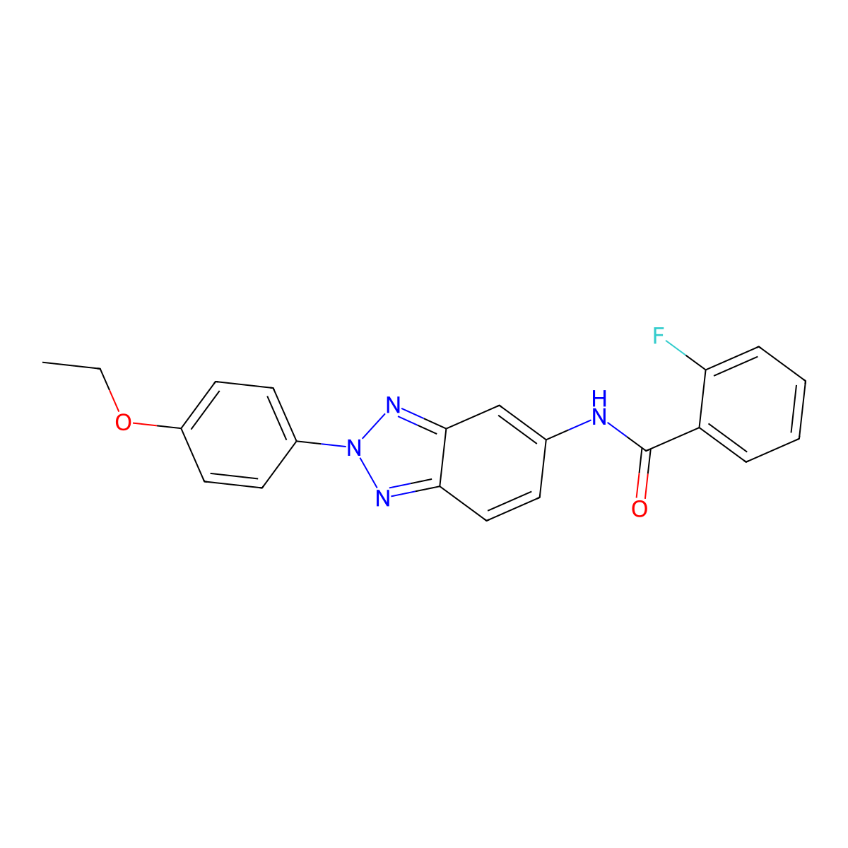 N-[2-(4-ethoxyphenyl)-2H-1,2,3-benzotriazol-5-yl]-2-fluorobenzamide molecular structure, CAS 352666-24-1