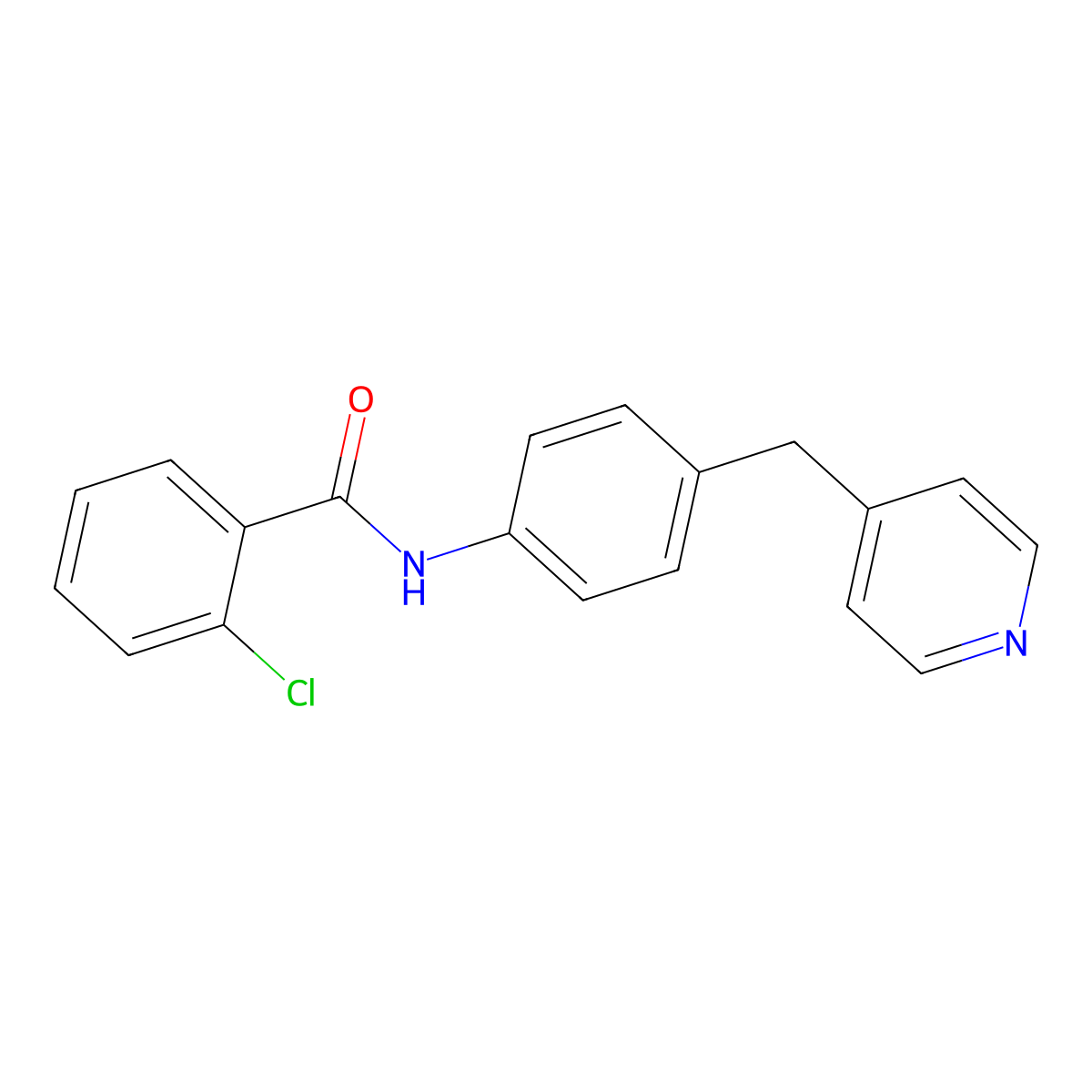 2-Chloro-N-(4-(pyridin-4-ylmethyl)phenyl)benzamide molecular structure, CAS 352666-30-9