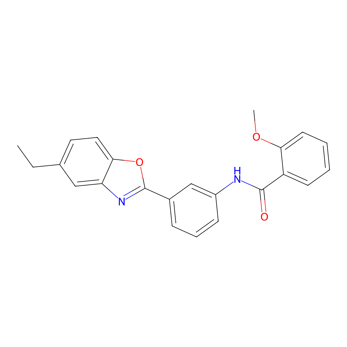 N-[3-(5-ethyl-1,3-benzoxazol-2-yl)phenyl]-2-methoxybenzamide molecular structure, CAS 352666-32-1