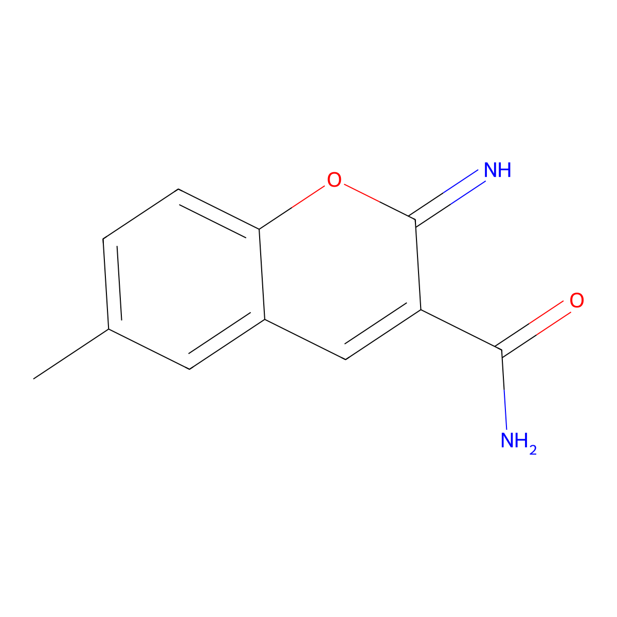2-Imino-6-methylchromene-3-carboxamide molecular structure, CAS 352666-54-7