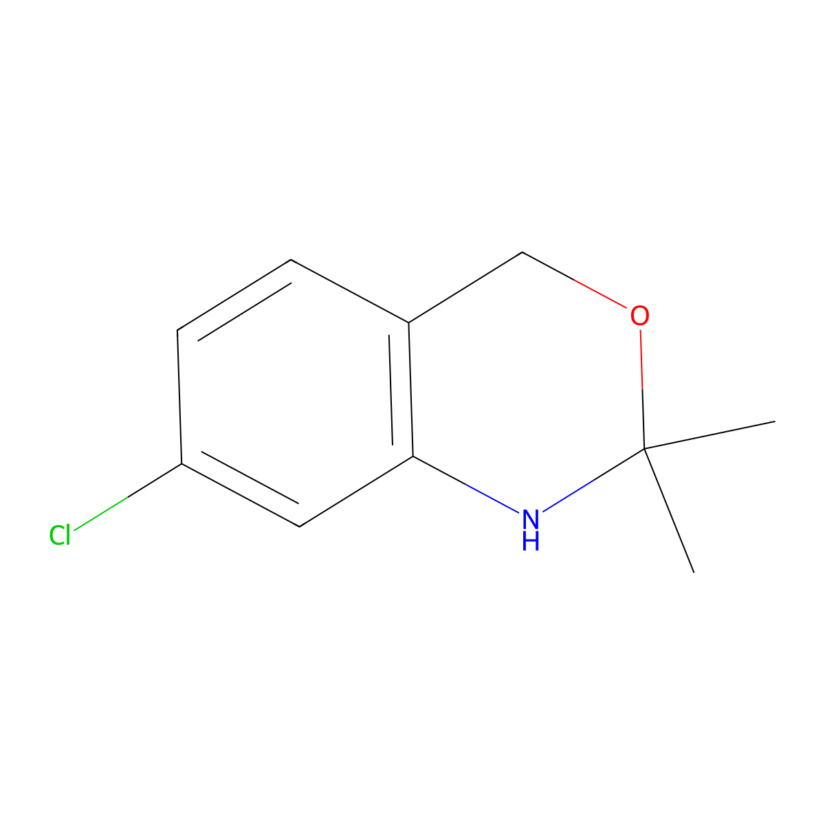 7-Chloro-2,2-dimethyl-1,4-dihydro-3,1-benzoxazine molecular structure, CAS 352667-84-6