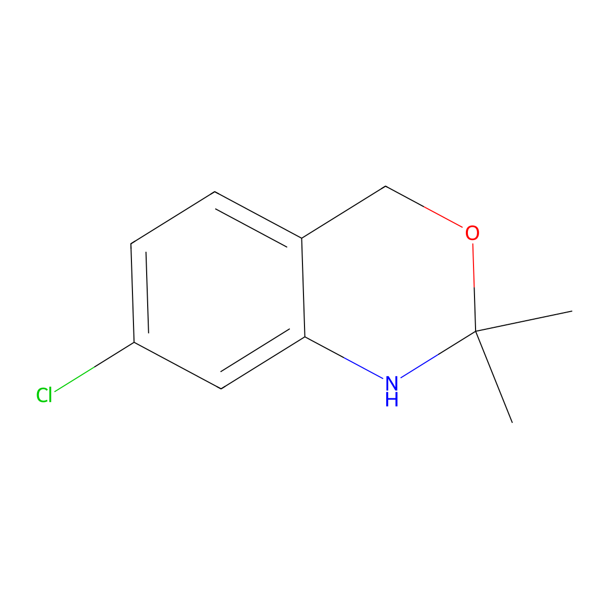 7-Chloro-2,2-dimethyl-1,4-dihydro-3,1-benzoxazine molecular structure, CAS 352667-84-6