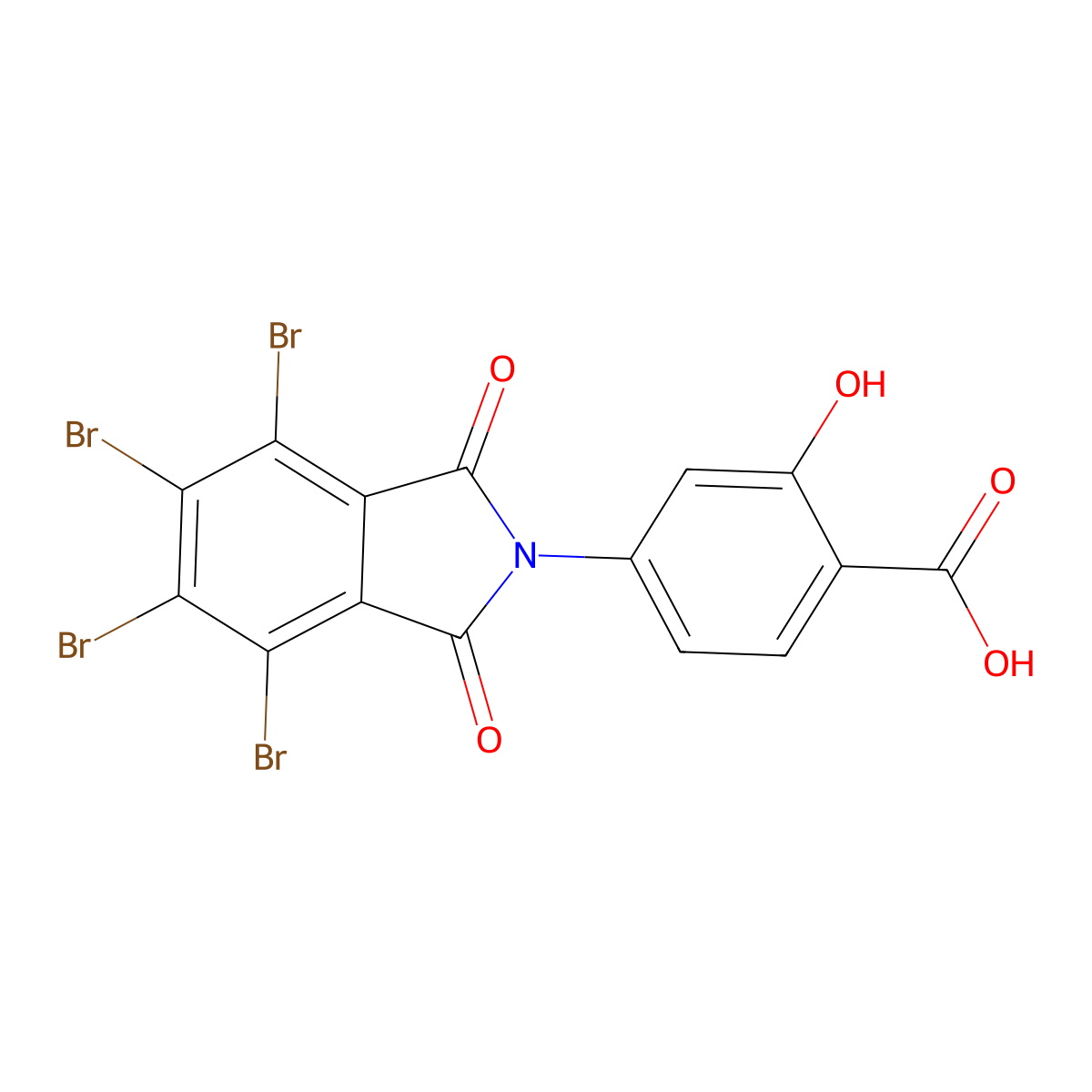 2-hydroxy-4-(4,5,6,7-tetrabromo-1,3-dioxo-1,3-dihydro-2H-isoindol-2-yl)benzoic acid molecular structure, CAS 352668-41-8