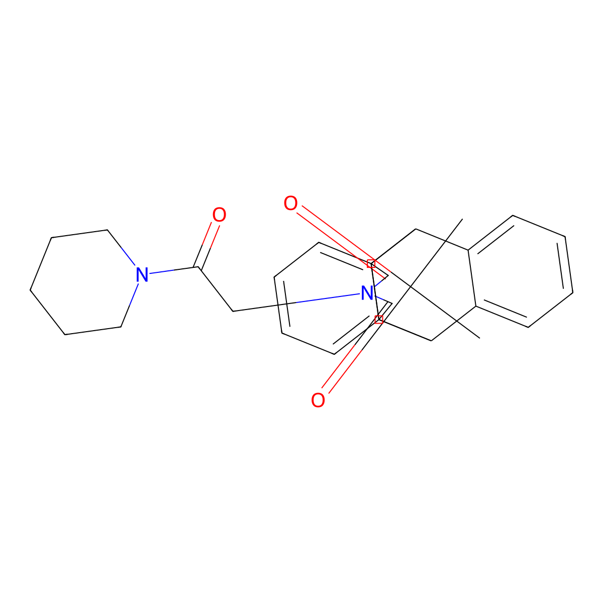 17-[2-Oxo-2-(piperidin-1-yl)ethyl]-17-azapentacyclo[6.6.5.0^{2,7}.0^{9,14}.0^{15,19}]nonadeca-2,4,6,9,11,13-hexaene-16,18-dione molecular structure, CAS 352671-56-8