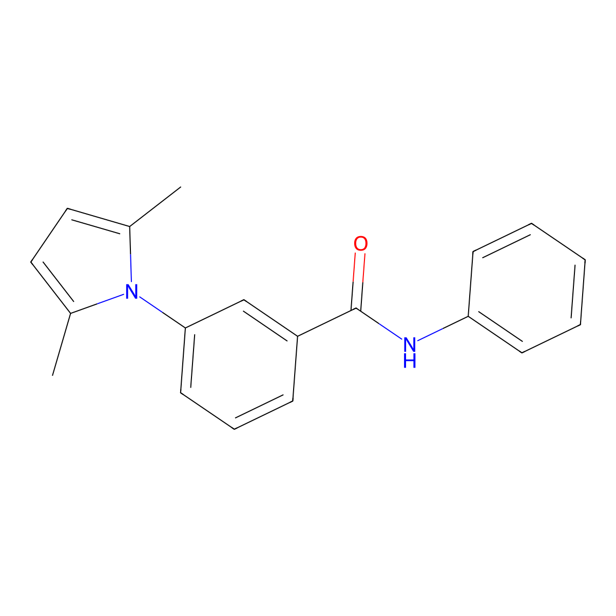 3-(2,5-dimethylpyrrol-1-yl)-N-phenylbenzamide molecular structure, CAS 352672-18-5