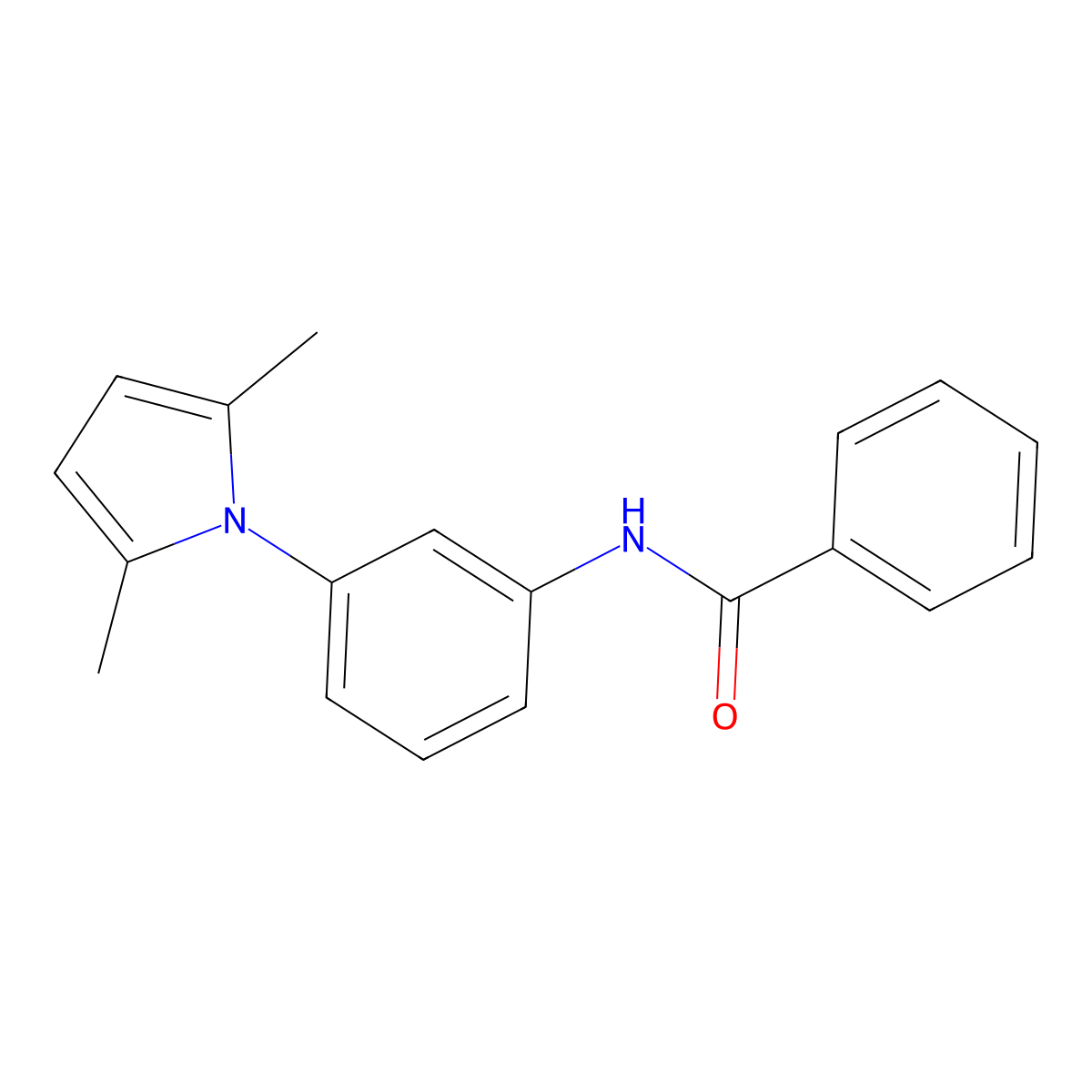 N-[3-(2,5-dimethyl-1H-pyrrol-1-yl)phenyl]benzamide molecular structure, CAS 352672-26-5