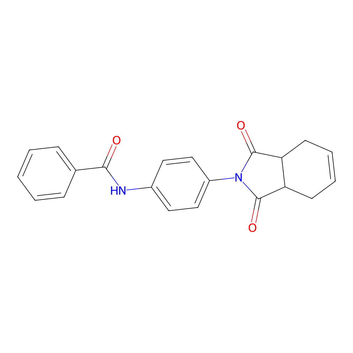 N-[4-(1,3-dioxo-3a,4,7,7a-tetrahydroisoindol-2-yl)phenyl]benzamide molecular structure, CAS 352672-29-8