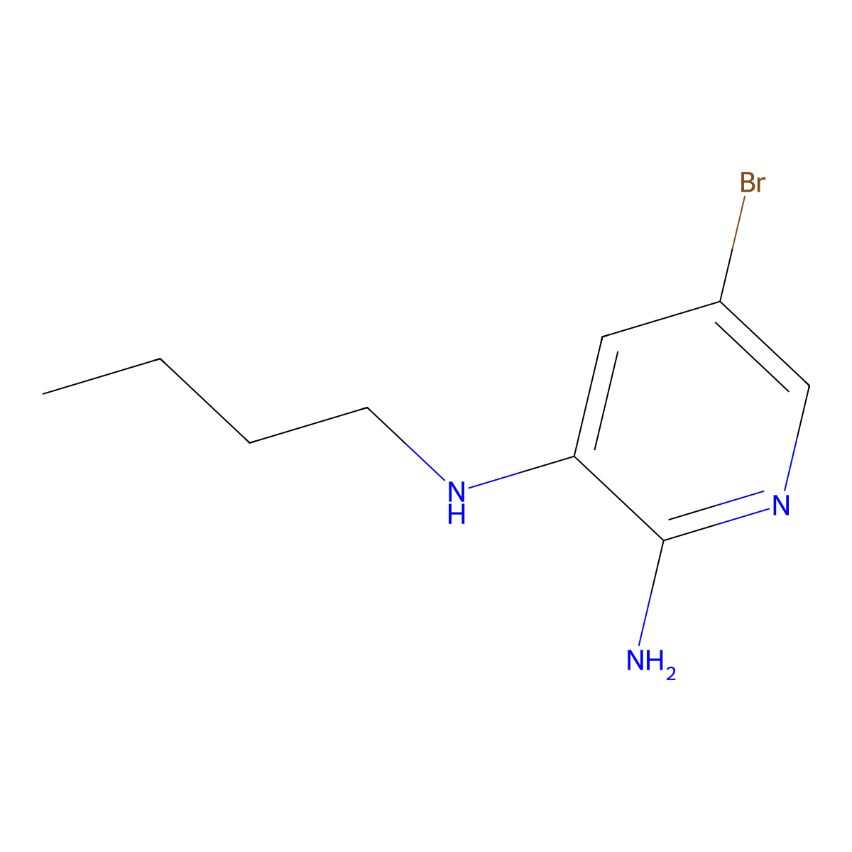 5-Bromo-N3-butylpyridine-2,3-diamine molecular structure, CAS 352672-89-0