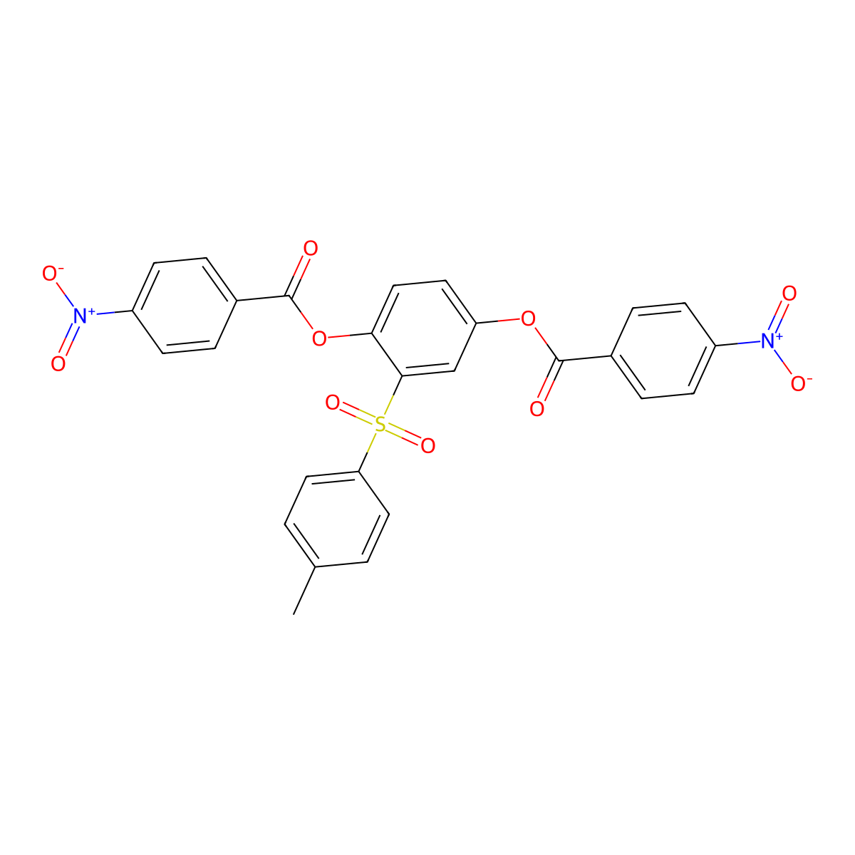 4-({4-Nitrobenzoyl}oxy)-2-[(4-methylphenyl)sulfonyl]phenyl 4-nitrobenzoate molecular structure, CAS 352673-42-8