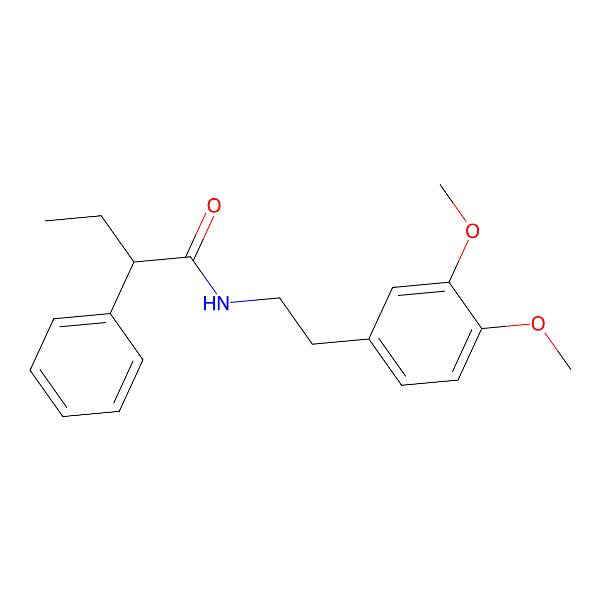 N-[2-(3,4-dimethoxyphenyl)ethyl]-2-phenylbutanamide molecular structure, CAS 352676-75-6