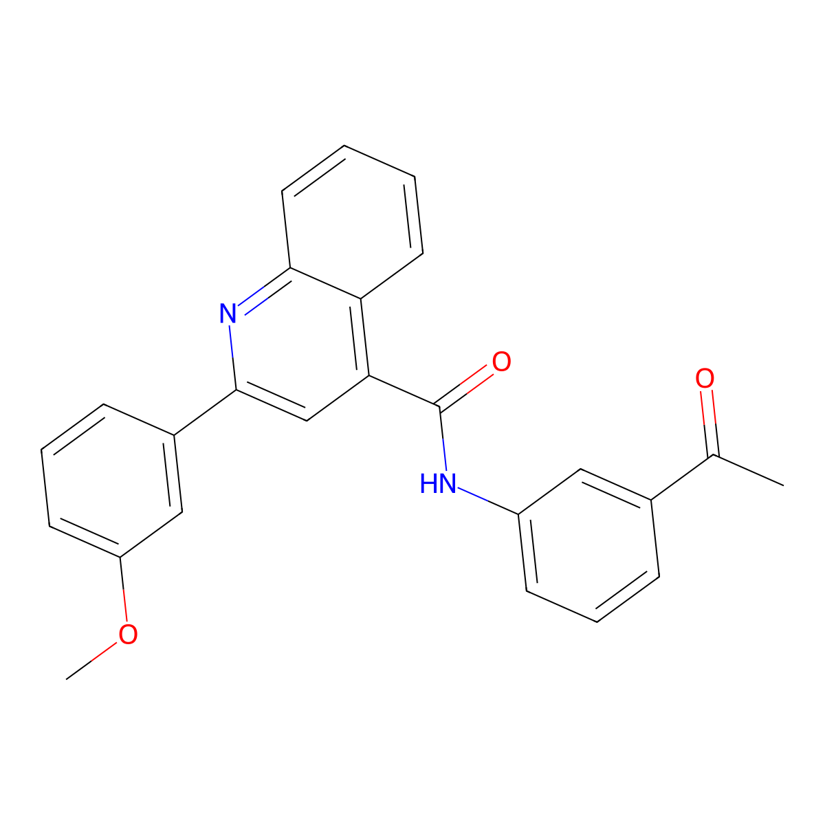 N-(3-acetylphenyl)-2-(3-methoxyphenyl)quinoline-4-carboxamide molecular structure, CAS 352676-94-9