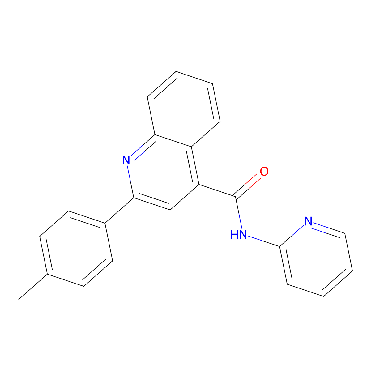 2-(4-methylphenyl)-N-pyridin-2-ylquinoline-4-carboxamide molecular structure, CAS 352677-16-8