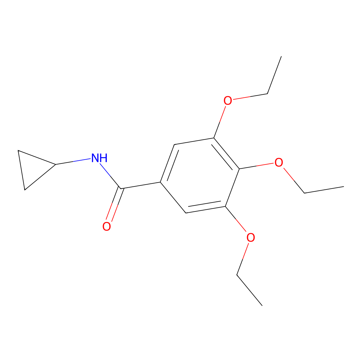 N-cyclopropyl-3,4,5-triethoxybenzamide molecular structure, CAS 352677-62-4