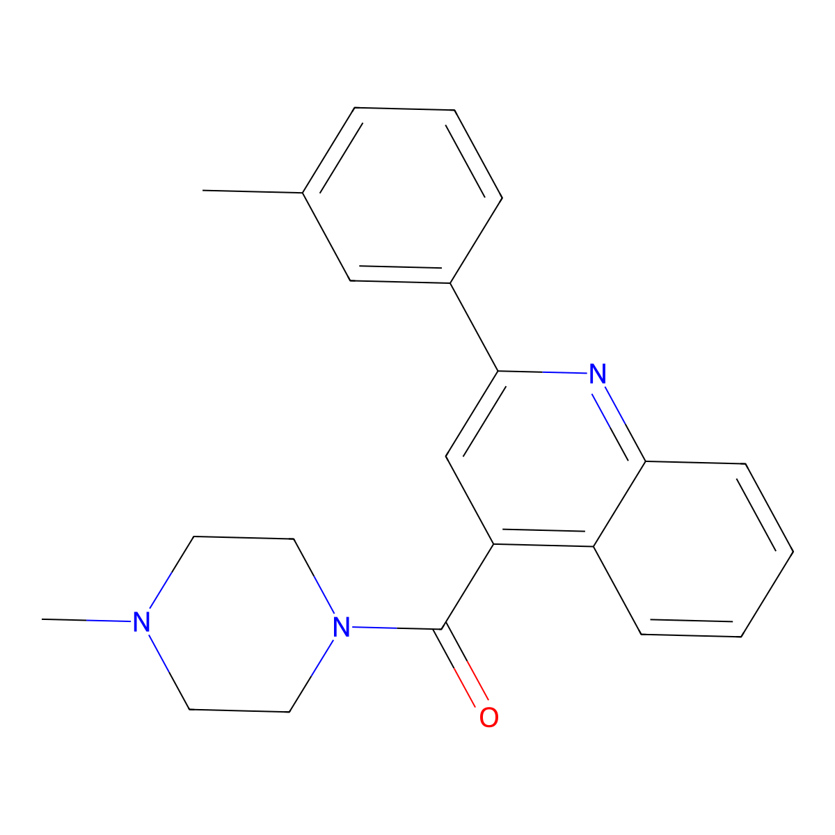 [2-(3-Methylphenyl)quinolin-4-yl]-(4-methylpiperazin-1-yl)methanone molecular structure, CAS 352677-78-2