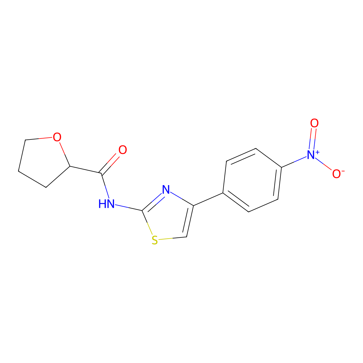 N-[4-(4-nitrophenyl)-1,3-thiazol-2-yl]oxolane-2-carboxamide molecular structure, CAS 352678-27-4
