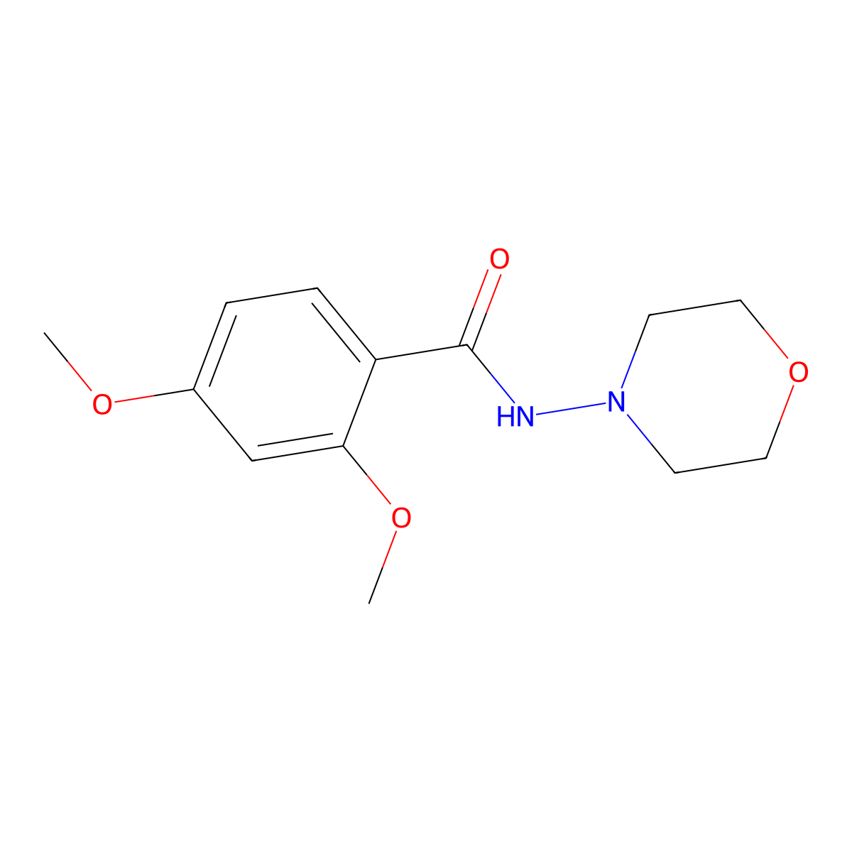 2,4-Dimethoxy-N-4-morpholinylbenzamide molecular structure, CAS 352679-23-3