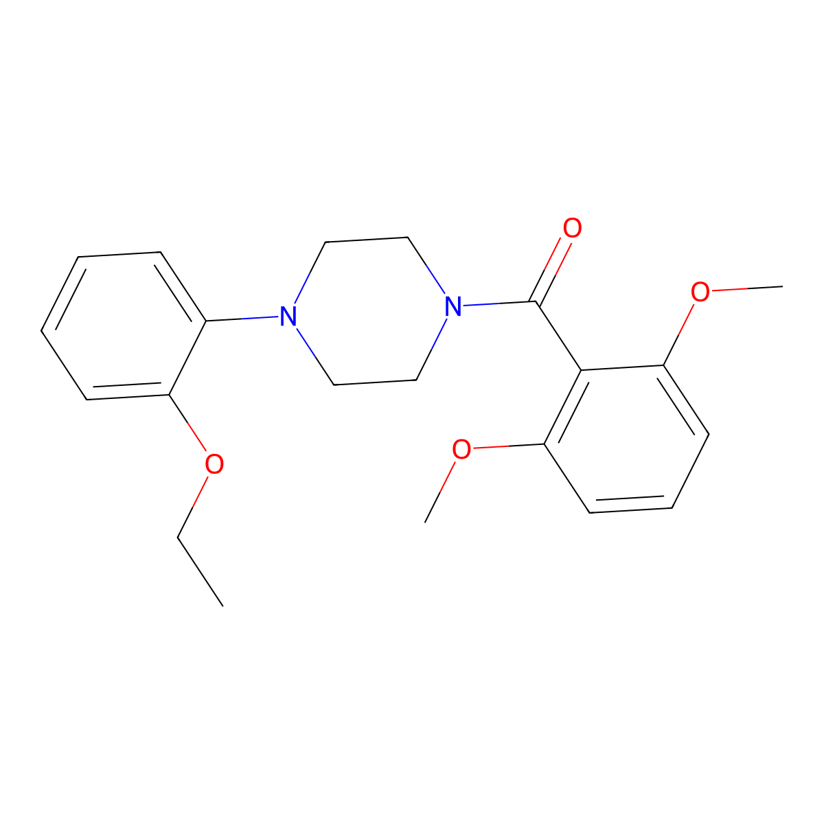 (2,6-Dimethoxyphenyl)-[4-(2-ethoxyphenyl)piperazin-1-yl]methanone molecular structure, CAS 352679-27-7