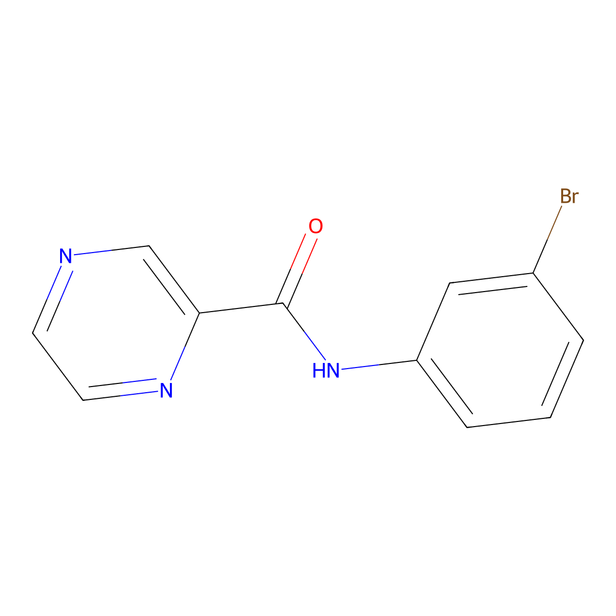N-(3-bromophenyl)pyrazine-2-carboxamide molecular structure, CAS 352679-69-7