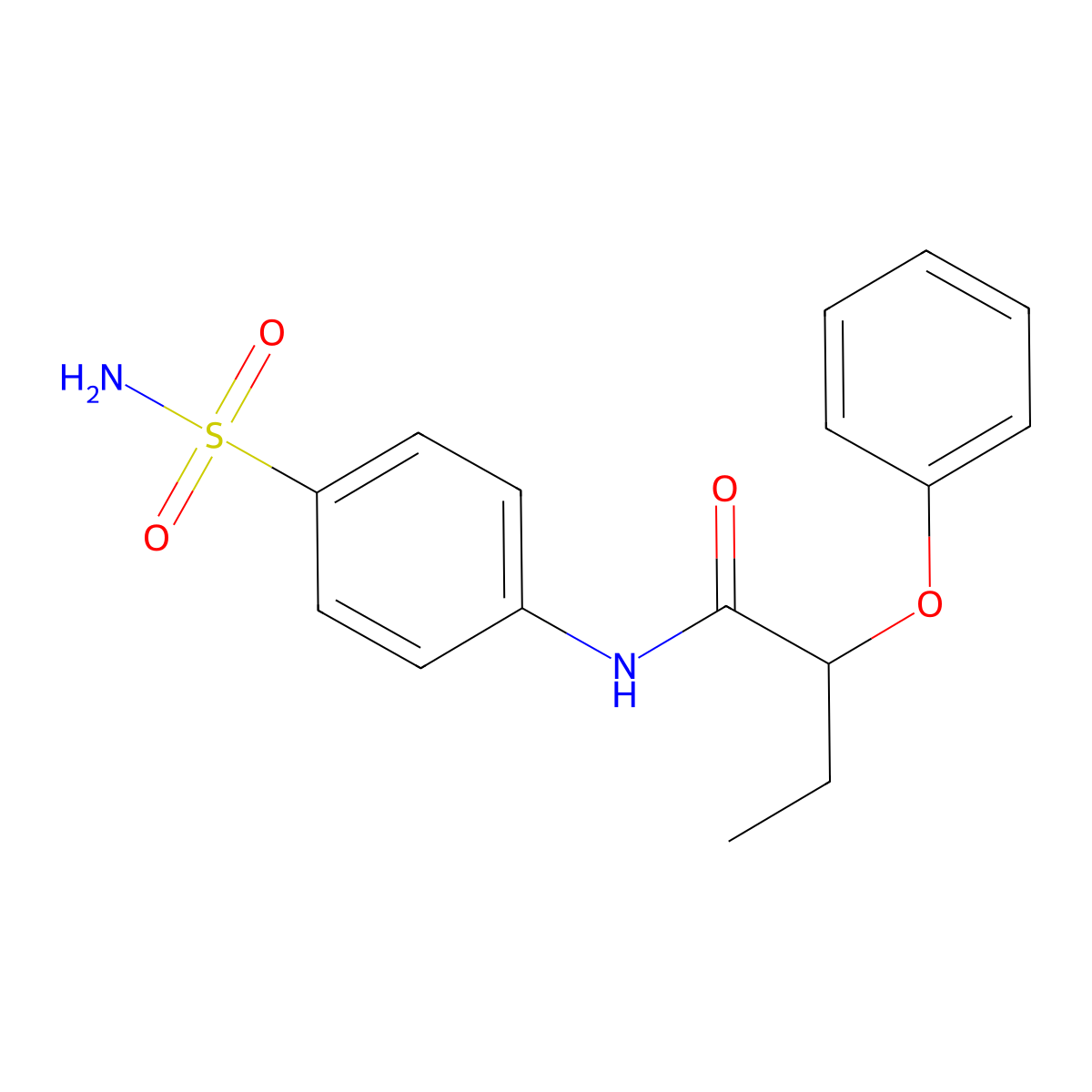 2-phenoxy-N-(4-sulfamoylphenyl)butanamide molecular structure, CAS 352681-70-0