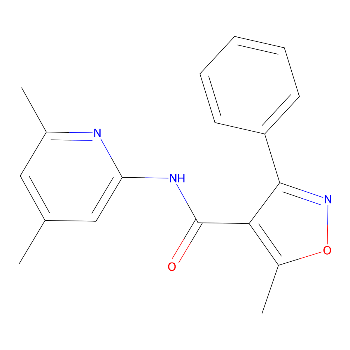 N-(4,6-dimethylpyridin-2-yl)-5-methyl-3-phenyl-1,2-oxazole-4-carboxamide molecular structure, CAS 352681-73-3