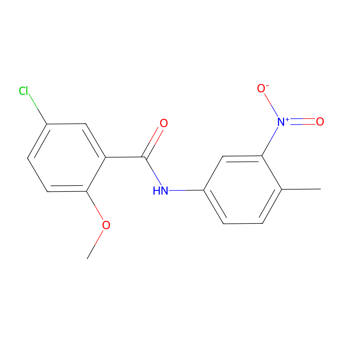 5-chloro-2-methoxy-N-(4-methyl-3-nitrophenyl)benzamide molecular structure, CAS 352681-94-8