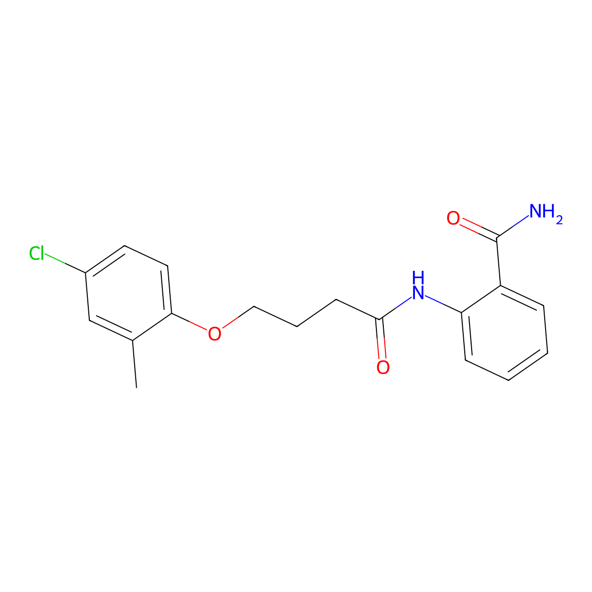 2-{[4-(4-Chloro-2-methylphenoxy)butanoyl]amino}benzamide molecular structure, CAS 352681-98-2