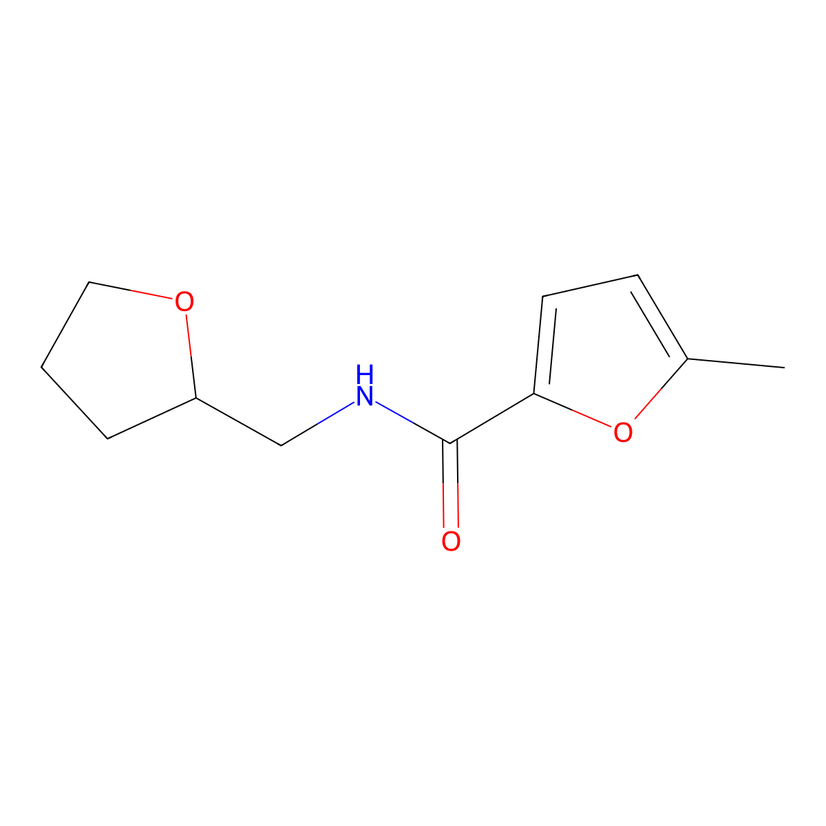 5-methyl-N-(oxolan-2-ylmethyl)furan-2-carboxamide molecular structure, CAS 352682-16-7