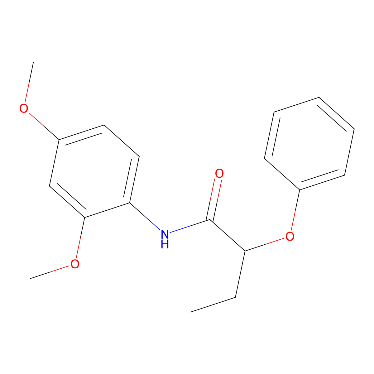 N-(2,4-dimethoxyphenyl)-2-phenoxybutanamide molecular structure, CAS 352682-55-4