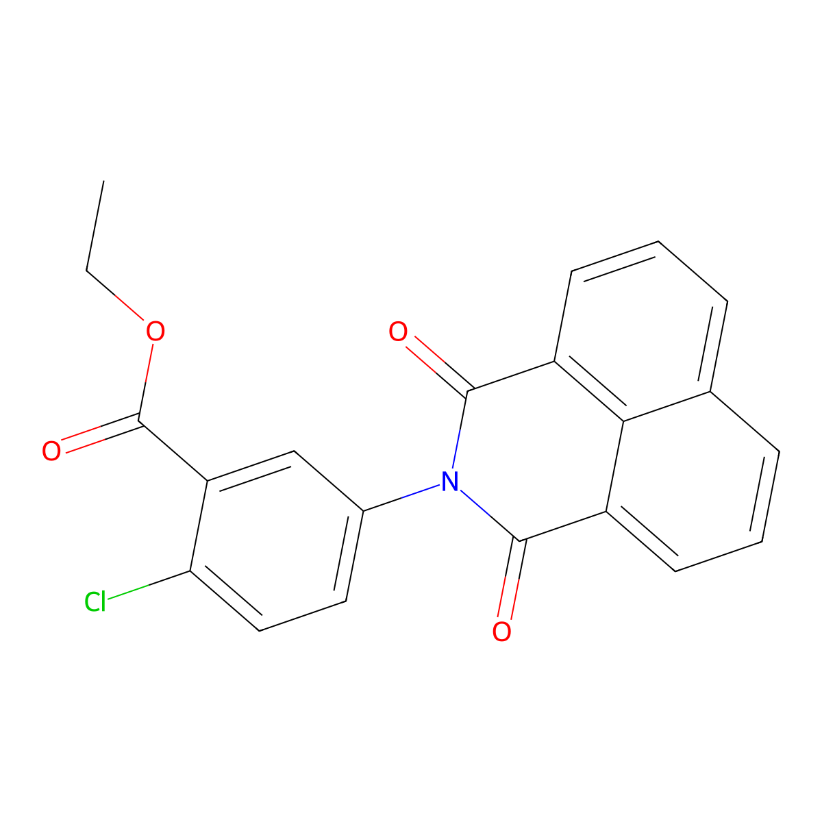 ethyl 2-chloro-5-(1,3-dioxo-1H-benzo[de]isoquinolin-2(3H)-yl)benzoate molecular structure, CAS 352683-02-4