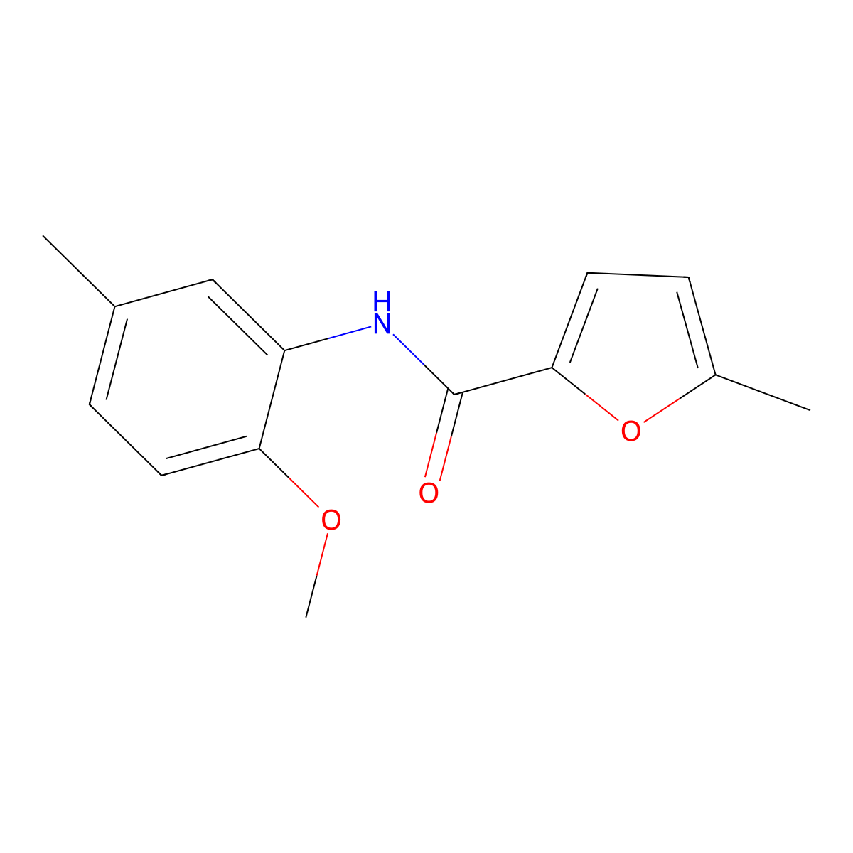 N-(2-methoxy-5-methylphenyl)-5-methylfuran-2-carboxamide molecular structure, CAS 352683-55-7