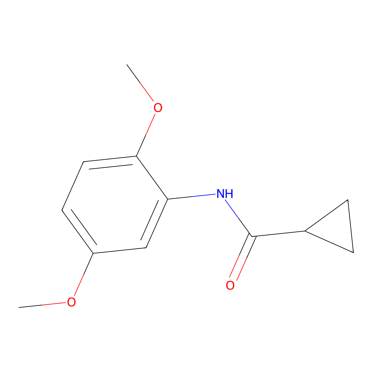 N-(2,5-dimethoxyphenyl)cyclopropanecarboxamide molecular structure, CAS 352686-13-6