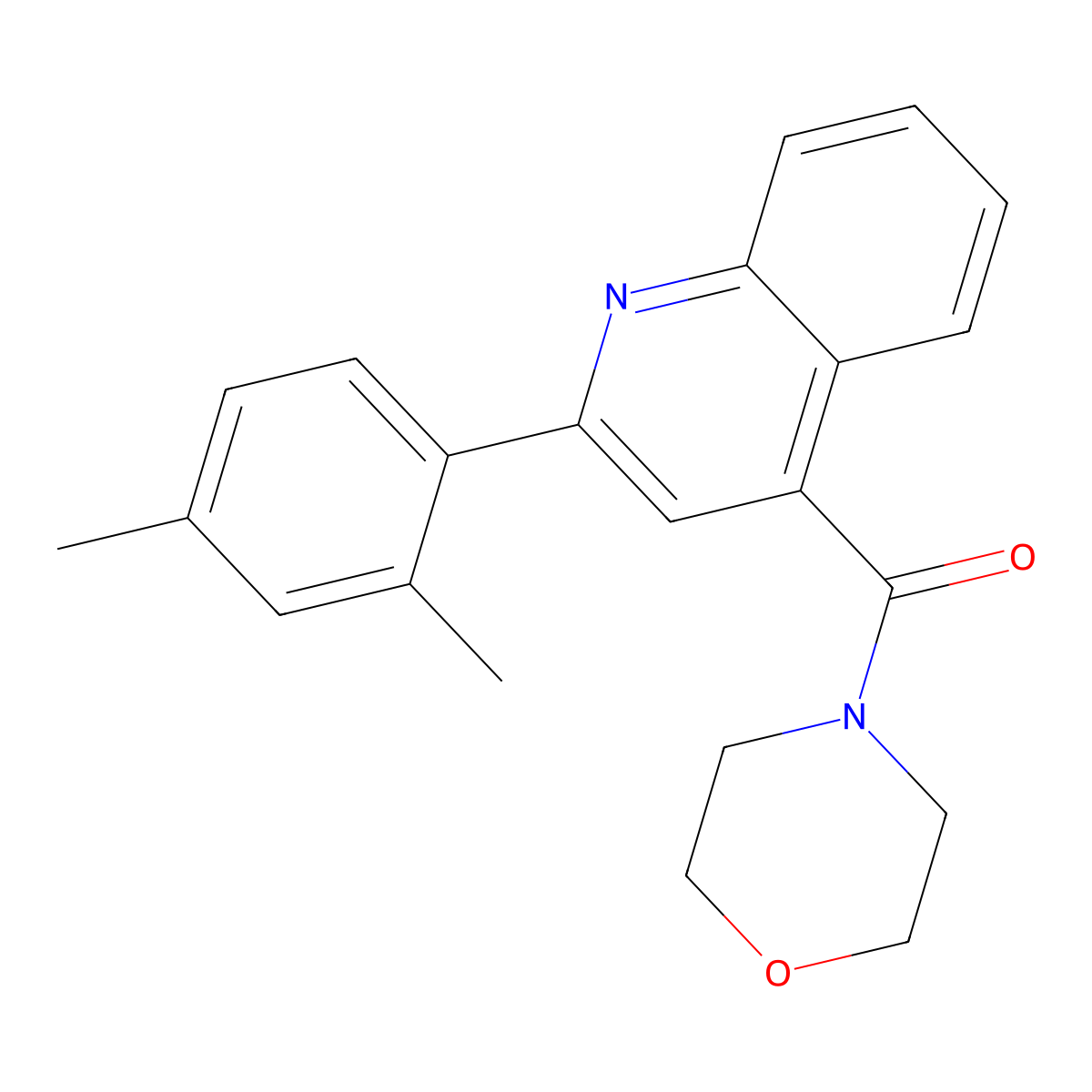 2-(2,4-Dimethylphenyl)-4-(4-morpholinylcarbonyl)quinoline molecular structure, CAS 352688-03-0