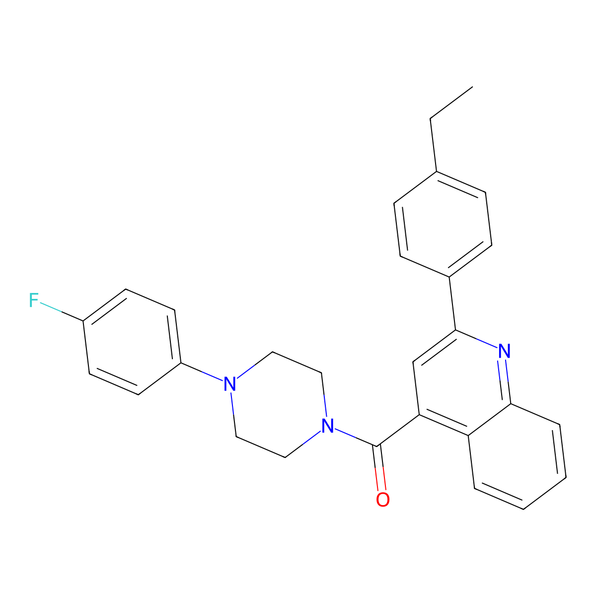 [2-(4-Ethylphenyl)quinolin-4-yl]-[4-(4-fluorophenyl)piperazin-1-yl]methanone molecular structure, CAS 352688-39-2
