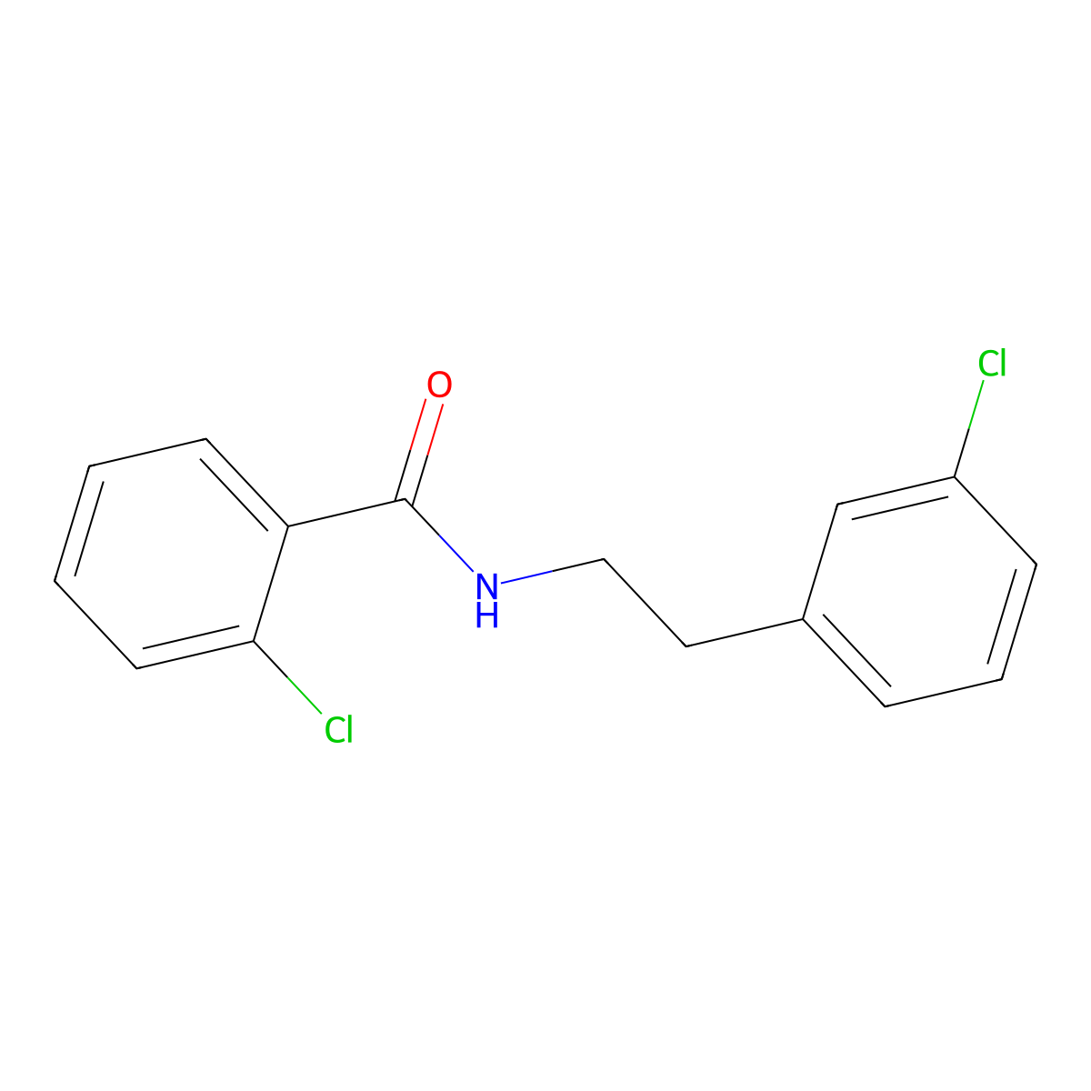 2-chloro-N-[2-(3-chlorophenyl)ethyl]benzamide molecular structure, CAS 352688-47-2
