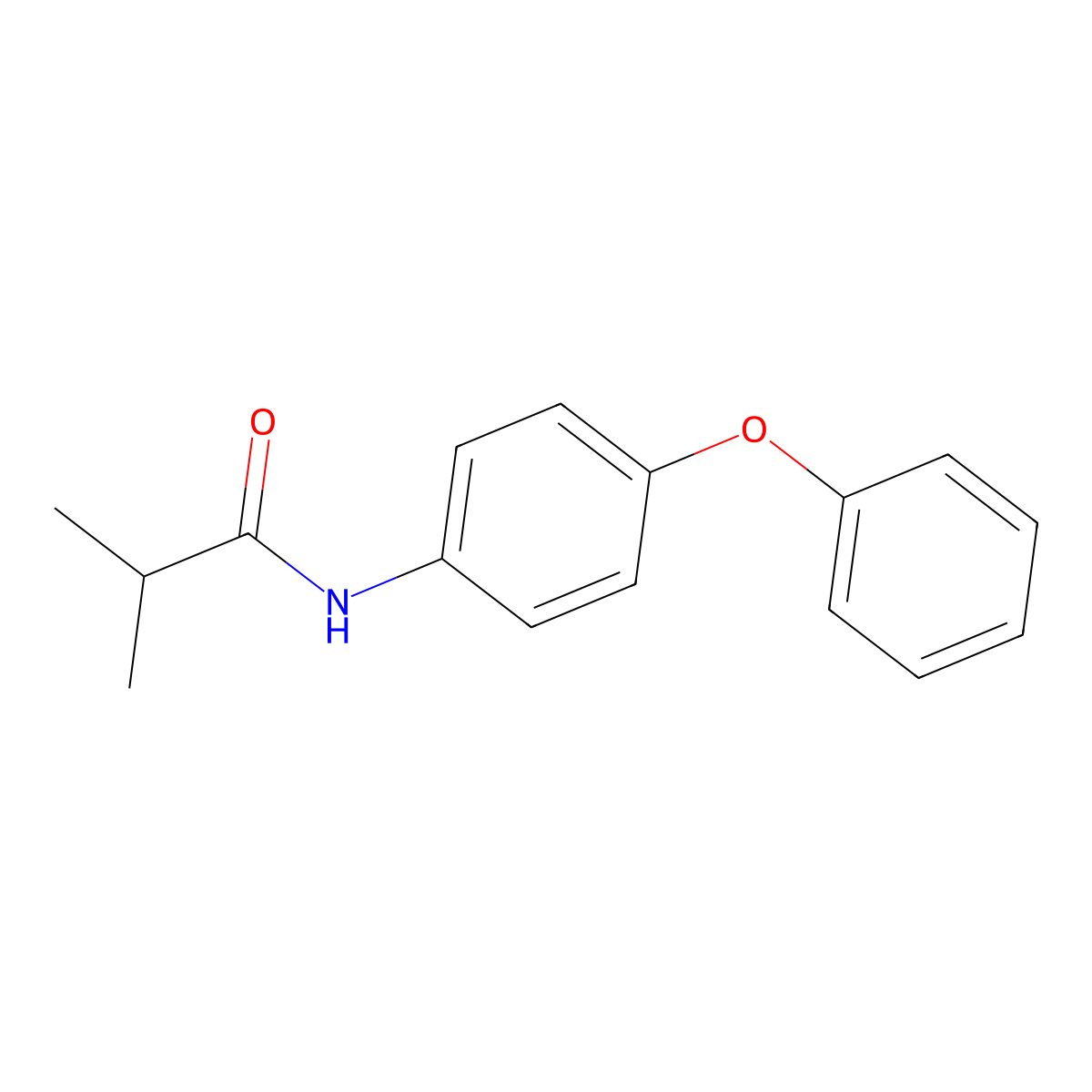 2-methyl-N-(4-phenoxyphenyl)propanamide molecular structure, CAS 352688-49-4
