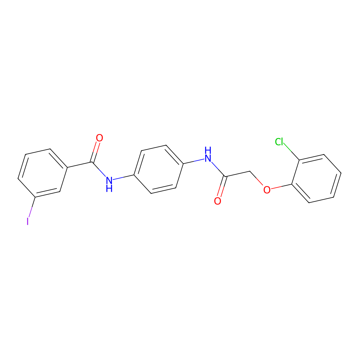 N-(4-{[(2-chlorophenoxy)acetyl]amino}phenyl)-3-iodobenzamide molecular structure, CAS 352688-79-0