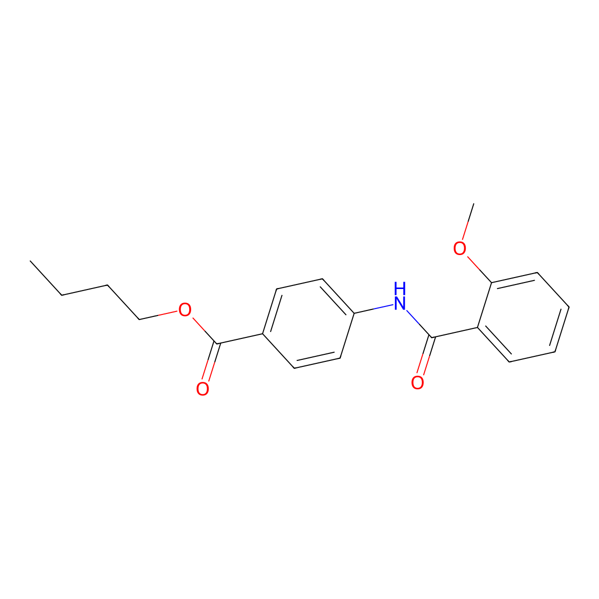 Butyl 4-[(2-methoxybenzoyl)amino]benzoate molecular structure, CAS 352688-87-0