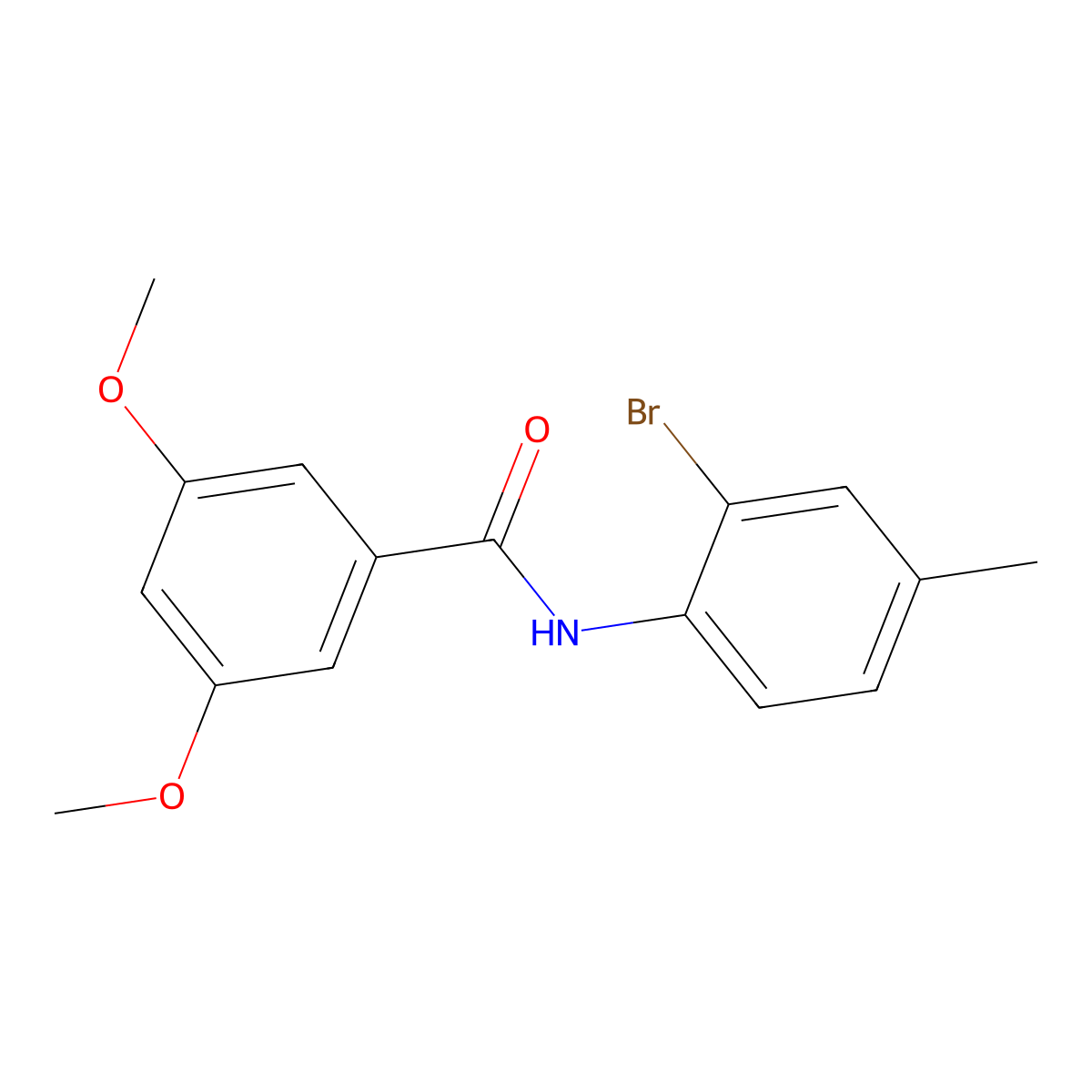 N-(2-bromo-4-methylphenyl)-3,5-dimethoxybenzamide molecular structure, CAS 352688-91-6