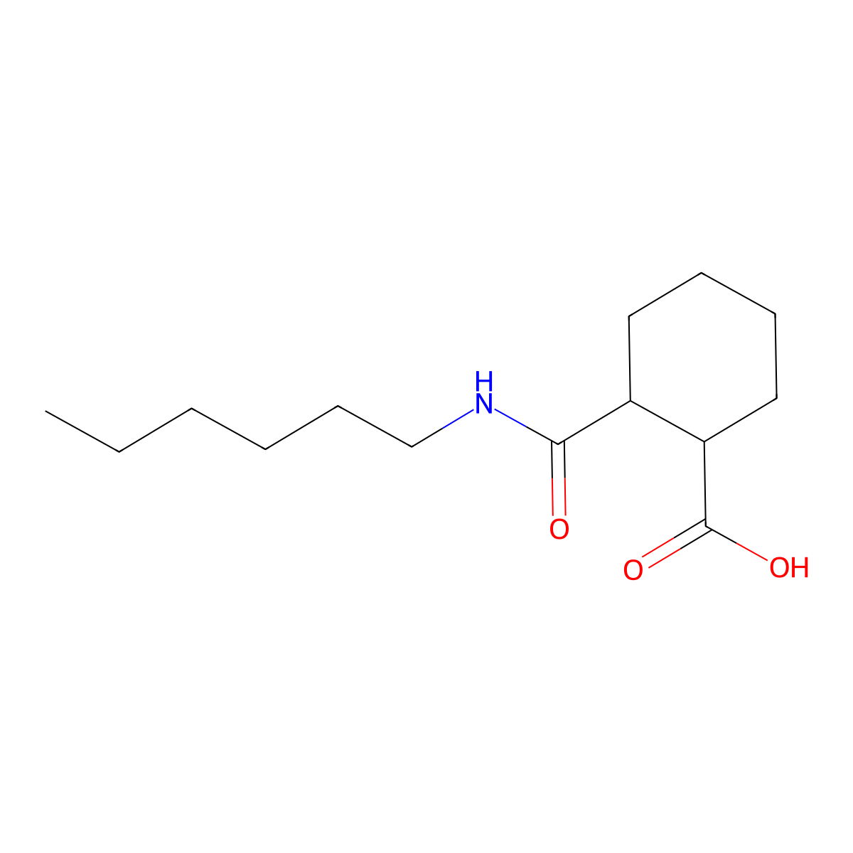 2-(Hexylcarbamoyl)cyclohexane-1-carboxylic acid molecular structure, CAS 352688-98-3