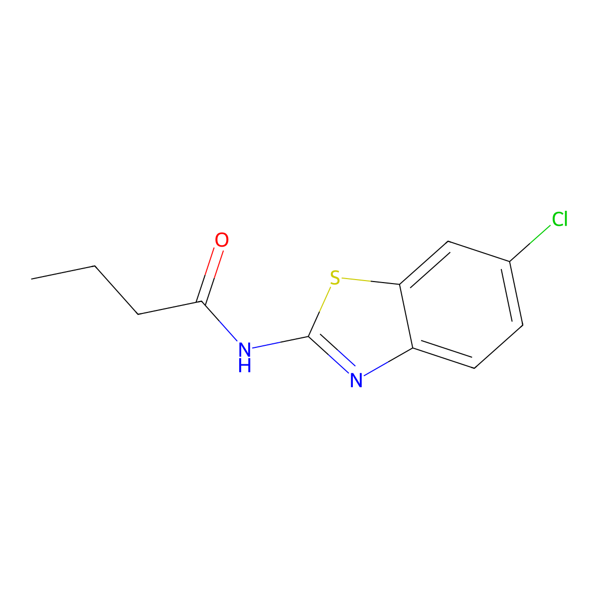 N-(6-chloro-1,3-benzothiazol-2-yl)butanamide molecular structure, CAS 352689-01-1